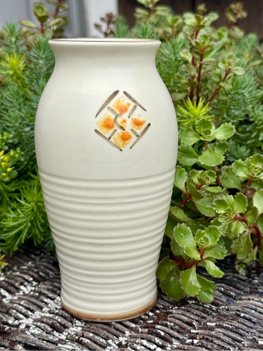 Vintage Wicklow Vale Pottery Vase, Ireland Earthenware